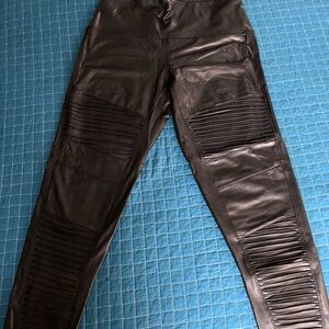 Black Faux Leather Moto Leggings